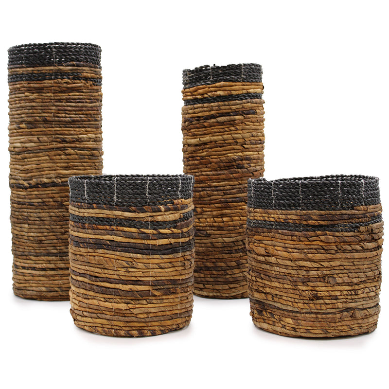 Banana Leaf Set - 2 Vase & 2 Bins - Per case: 1 Piece