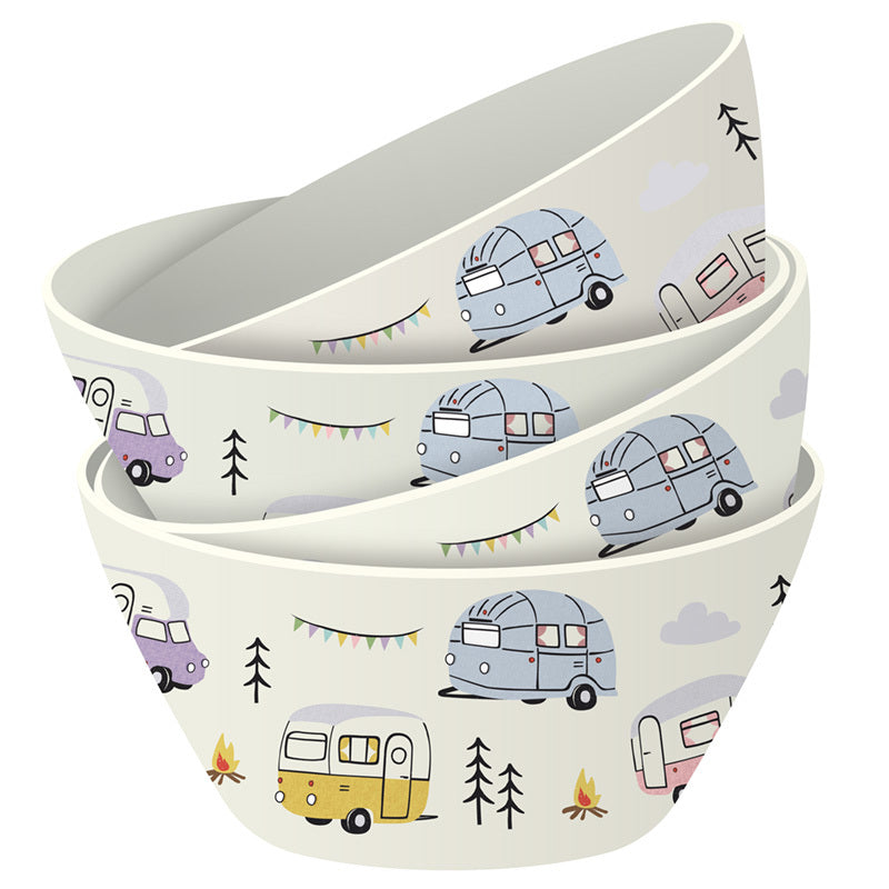 Recycled RPET Set of 4 Picnic Bowls - Wildwood Caravan