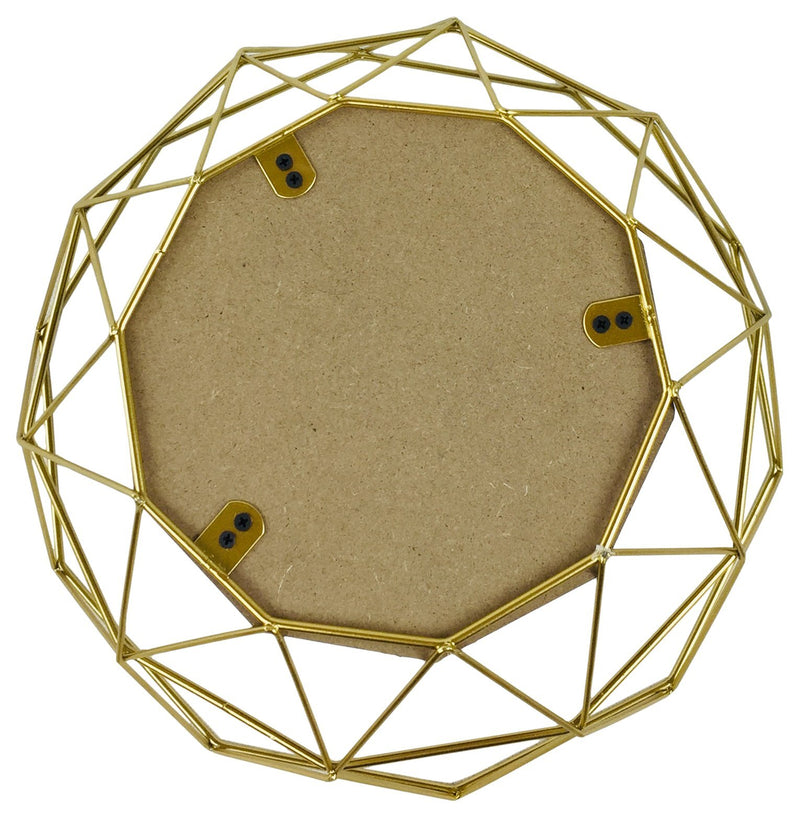 Golden Geometric Style Wire Bowl