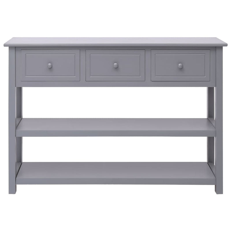 Sideboard Grey 108x30x76 cm Solid Wood Paulownia