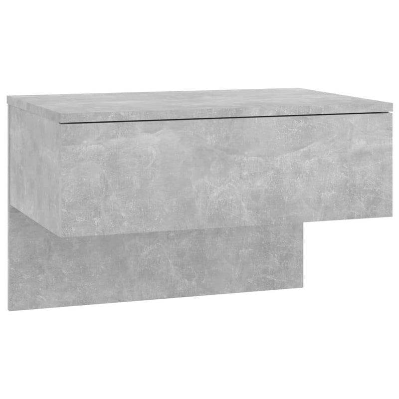 Wall-mounted Bedside Cabinets 2 pcs Concrete Grey