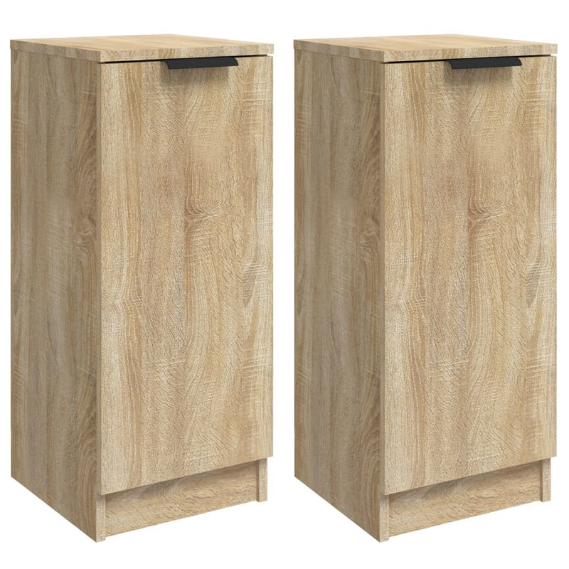 Sideboards 2 pcs Sonoma Oak 30x30x70 cm Engineered Wood