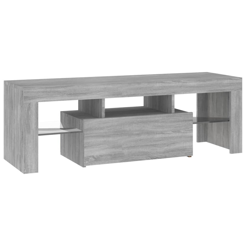 TV Cabinet with LED Lights Grey Sonoma 120x35x40 cm