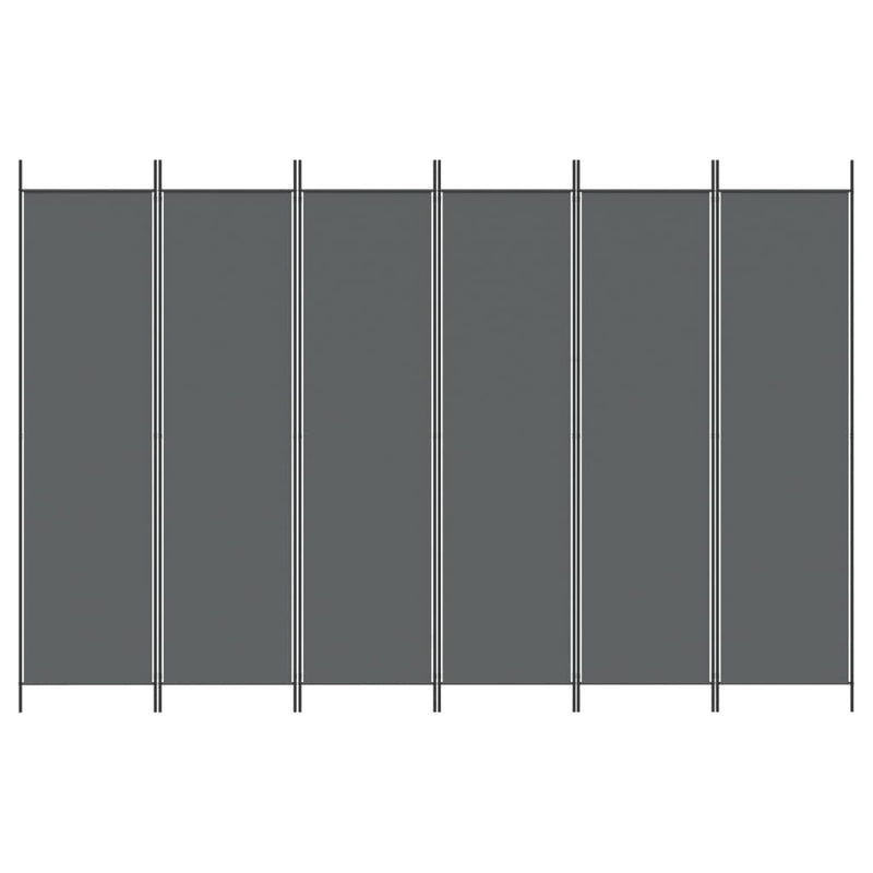 6-Panel Room Divider Anthracite 300x200 cm Fabric