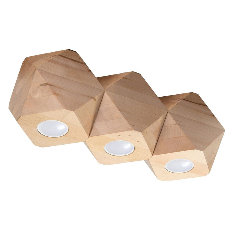 Ceiling lamp wood Woody Scandinavian Design GU10