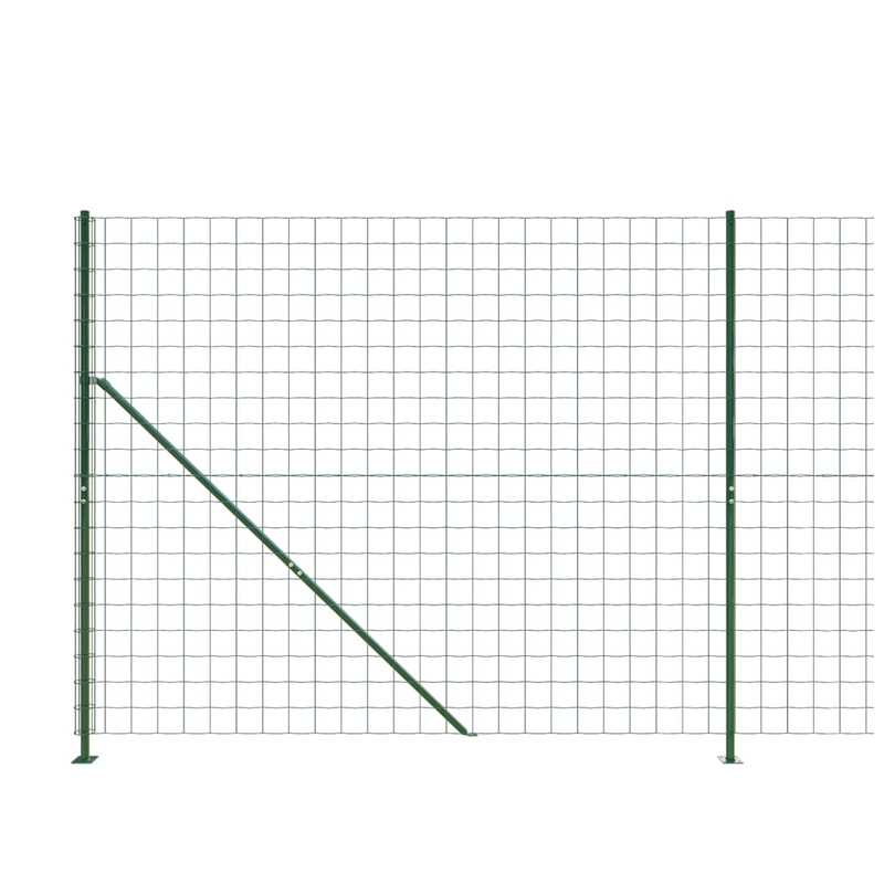 Wire Mesh Fence with Flange Green 1.8x10 m