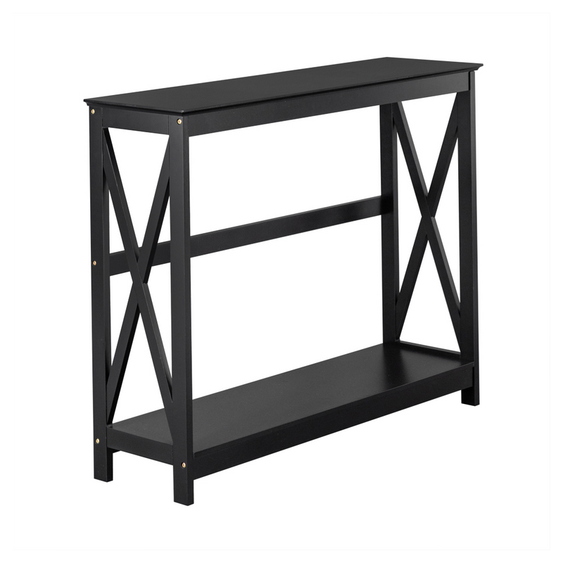 Side Cross Porch Table Black