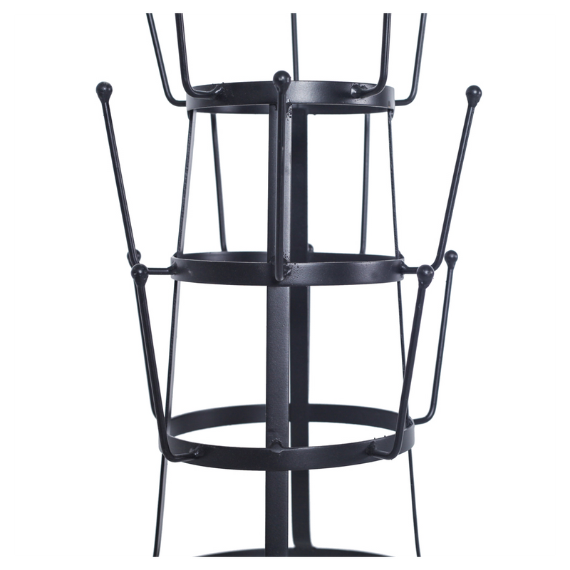 Stylish Steel Mug Tree Holder Organizer Rack Stand (Black)