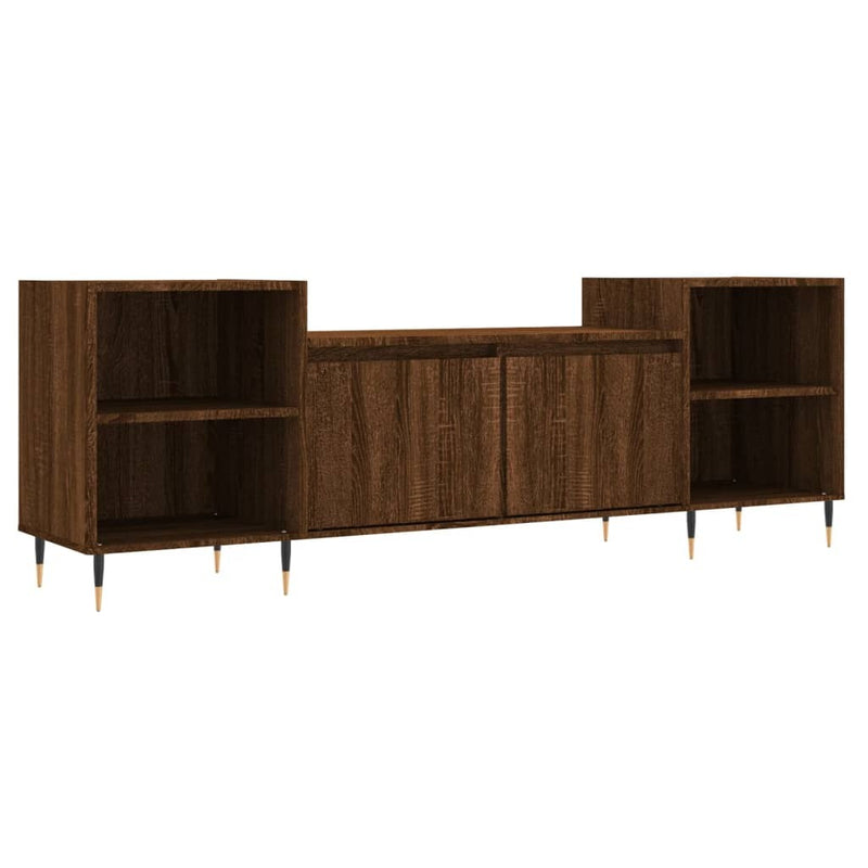 TV Cabinet Brown Oak 160x35x55 cm Engineered Wood