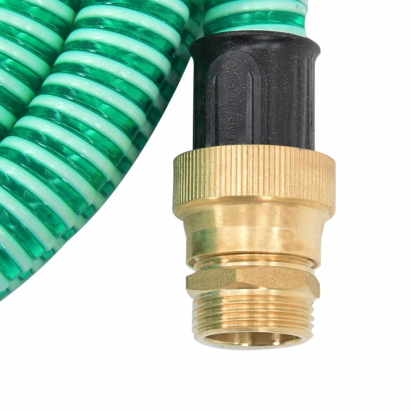 Suction Hose with Brass Connectors 7 m 25 mm Green