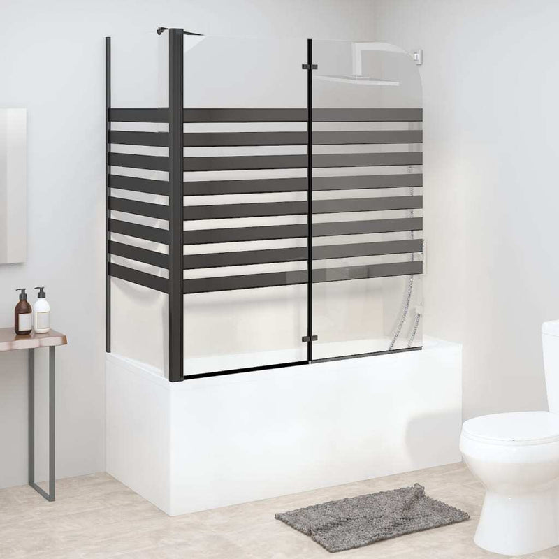 Stripe Bath Enclosure 120x68x130 cm Tempered Glass