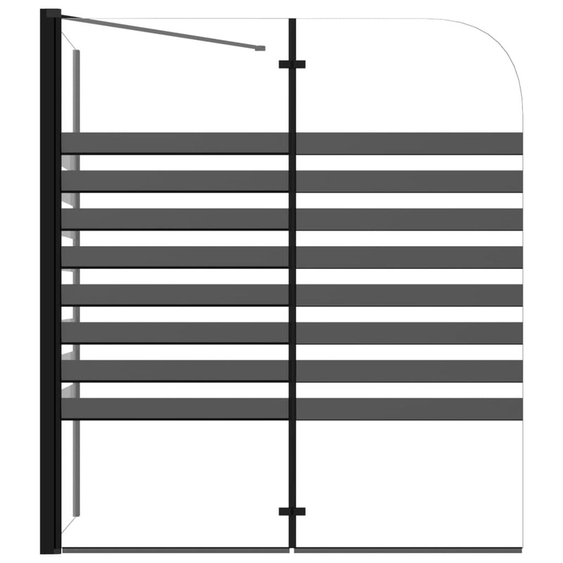 Stripe Bath Enclosure 120x68x130 cm Tempered Glass